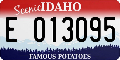 ID license plate E013095