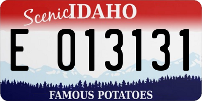 ID license plate E013131