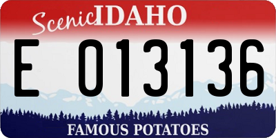 ID license plate E013136