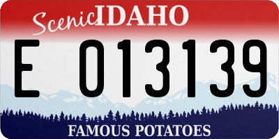 ID license plate E013139