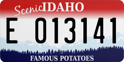 ID license plate E013141