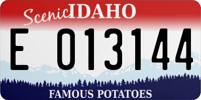 ID license plate E013144