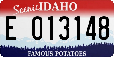 ID license plate E013148