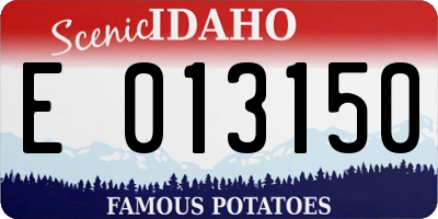 ID license plate E013150