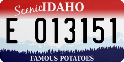 ID license plate E013151