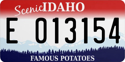 ID license plate E013154