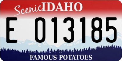 ID license plate E013185