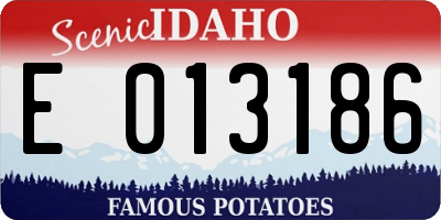 ID license plate E013186