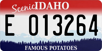 ID license plate E013264