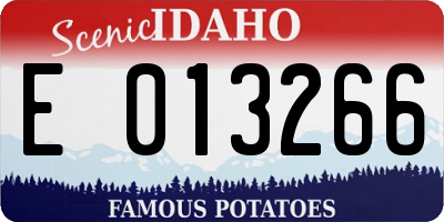 ID license plate E013266