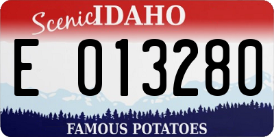 ID license plate E013280