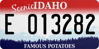 ID license plate E013282