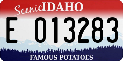 ID license plate E013283