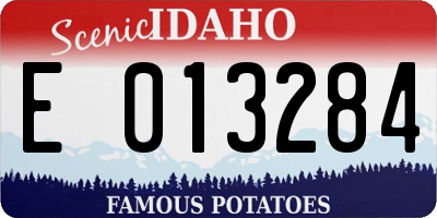 ID license plate E013284