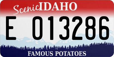 ID license plate E013286