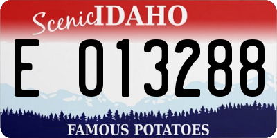 ID license plate E013288