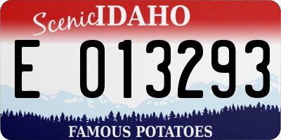 ID license plate E013293