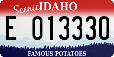 ID license plate E013330