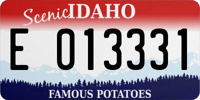 ID license plate E013331