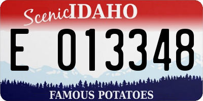 ID license plate E013348