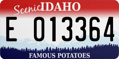 ID license plate E013364