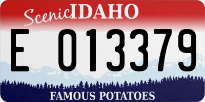 ID license plate E013379