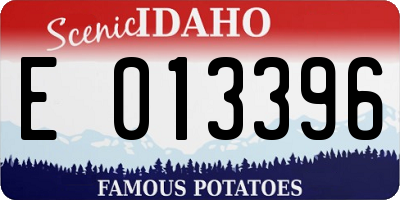 ID license plate E013396