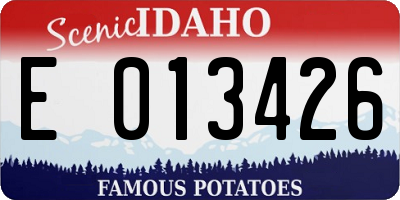 ID license plate E013426