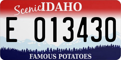 ID license plate E013430