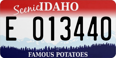 ID license plate E013440