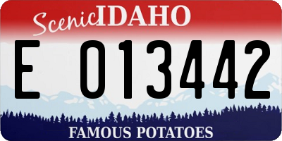 ID license plate E013442