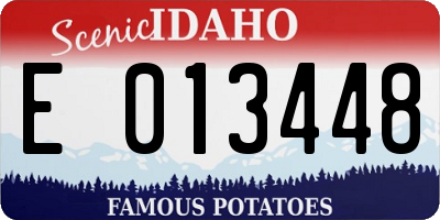 ID license plate E013448