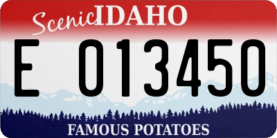 ID license plate E013450