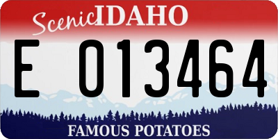 ID license plate E013464