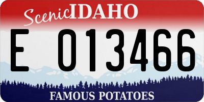 ID license plate E013466