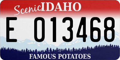 ID license plate E013468