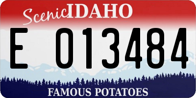 ID license plate E013484