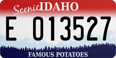 ID license plate E013527