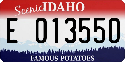 ID license plate E013550