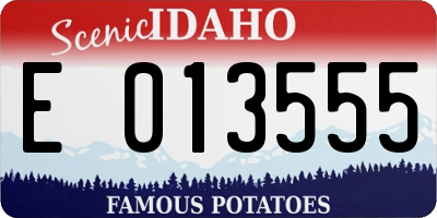 ID license plate E013555