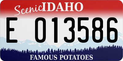 ID license plate E013586