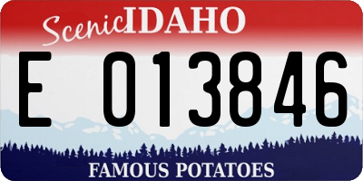 ID license plate E013846