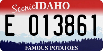 ID license plate E013861