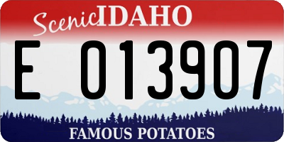 ID license plate E013907