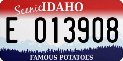 ID license plate E013908