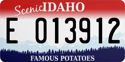 ID license plate E013912
