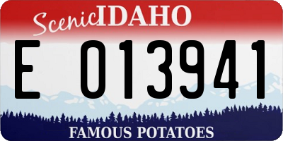 ID license plate E013941