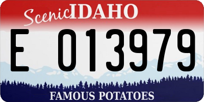 ID license plate E013979