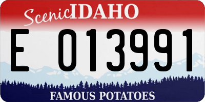 ID license plate E013991