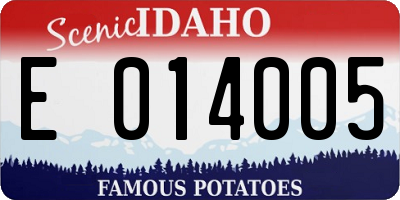 ID license plate E014005